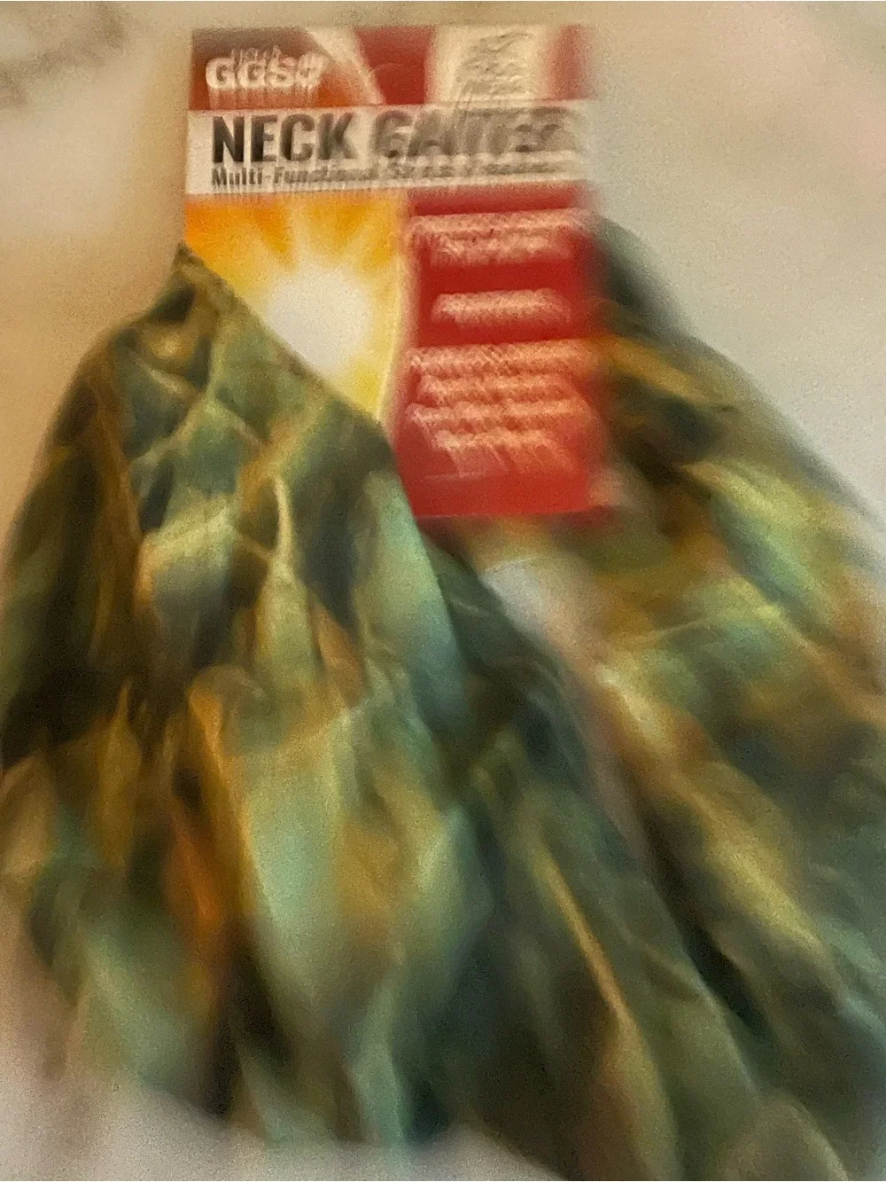 Camo Green Neck Gaiter Functional Stretch Headwear frog wear new
